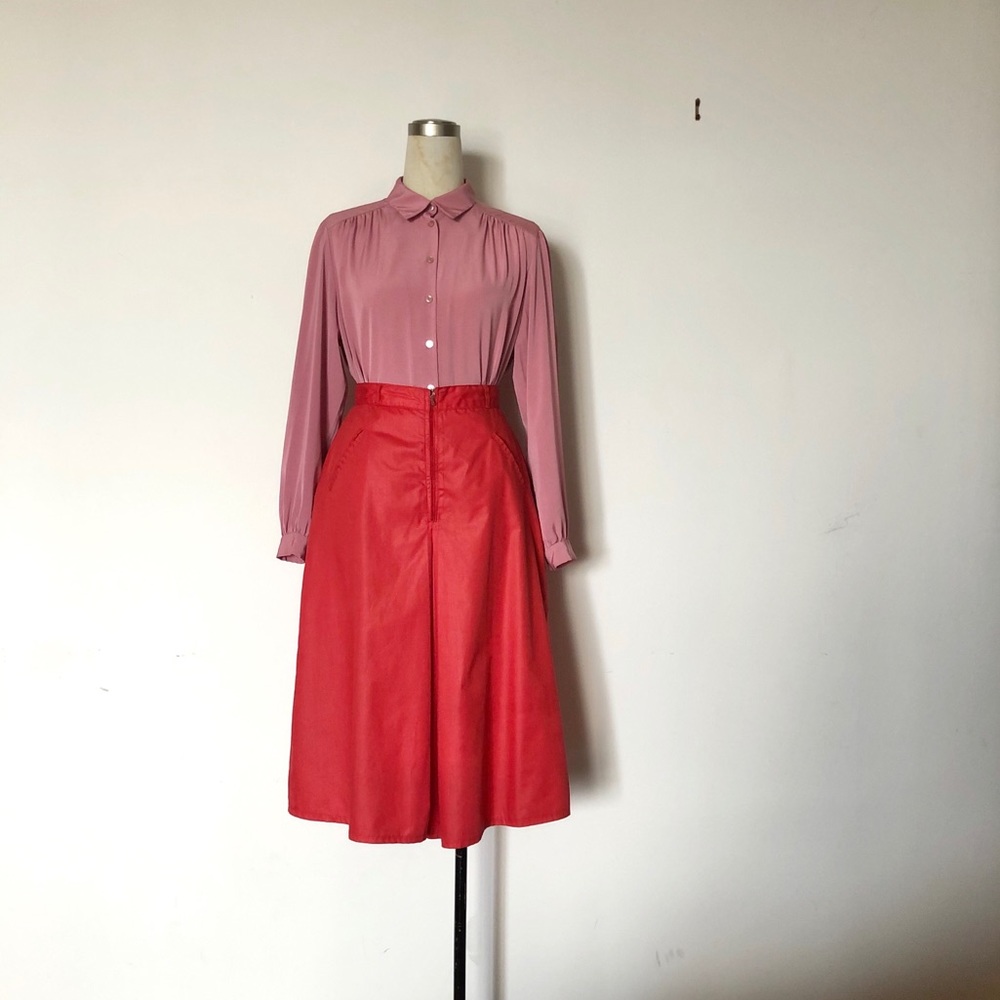D’Allaird’s - Vintage Blush Pink Button Up Blouse